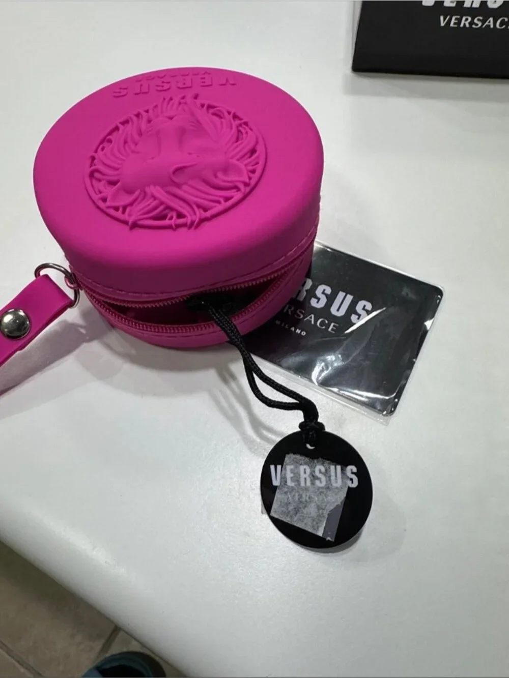 Versus Versace Hot Pink Fire Island Lion Silicone Strap Watch, 39mm